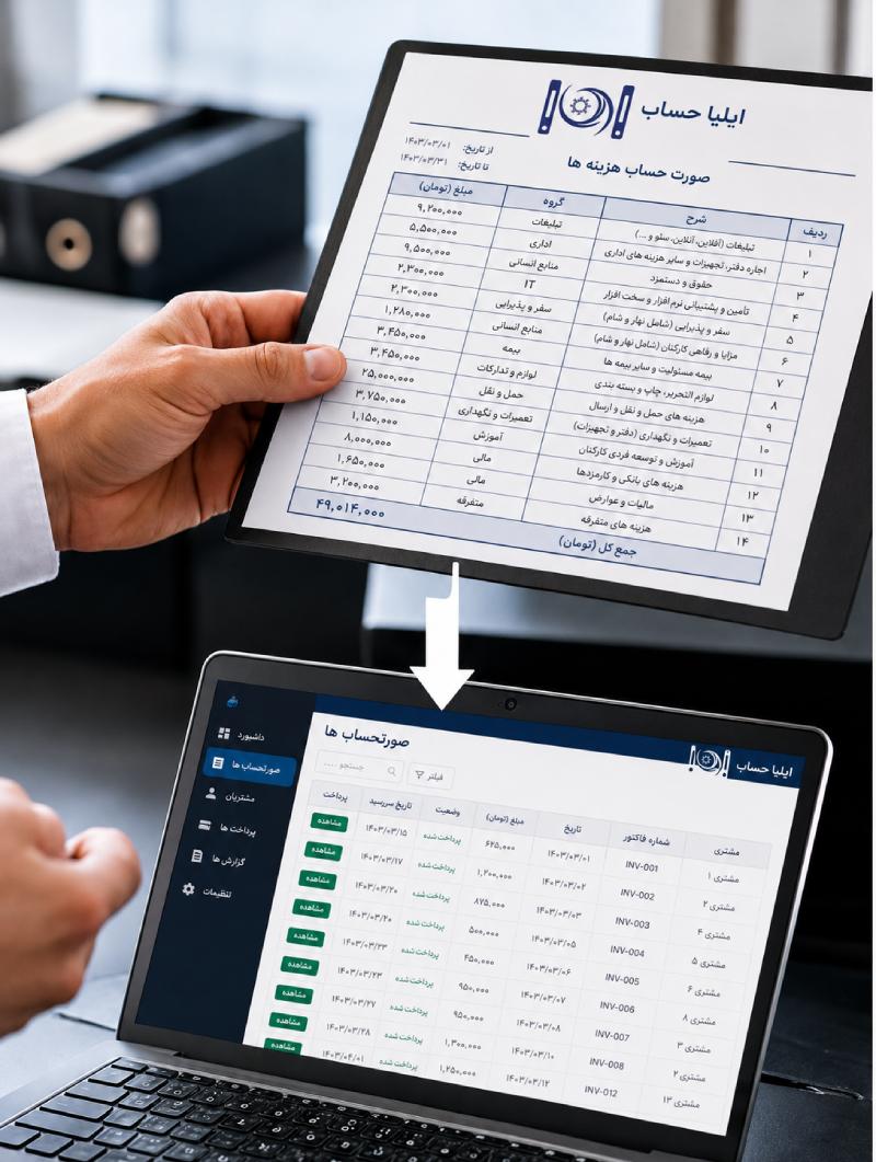 تبدیل اطلاعات حسابداری